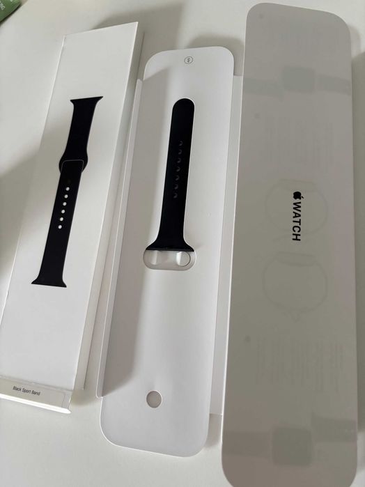 NOWY ORYGINALNY pasek Apple Watch 2/3/4/5/6/7/8/9/Ultra czarny black