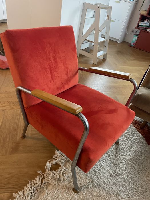 2 Fotele z lat 60 mid century ze sprezynami, bardzo wygodny