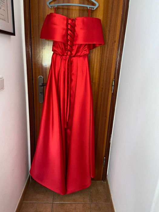 Vestido Cetim Vermelho