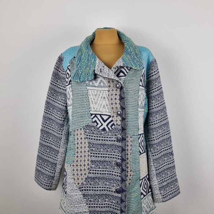 Desigual Boski fantazyjny kolorowy płaszcz