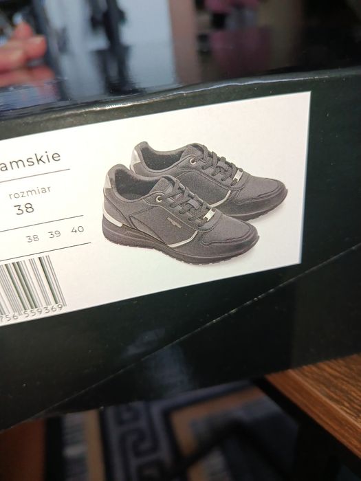 Nowe skórzane buty sneakersy Cholewiński czarne 38
