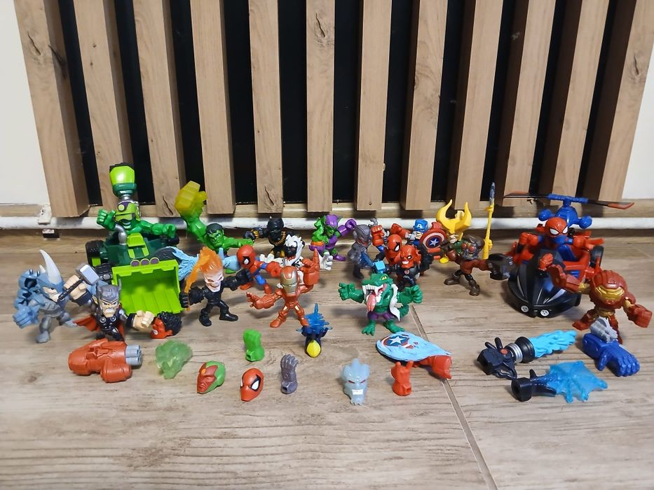 Marvel Hero Mashers Micro 19 figurek i 2 pojazdy Spiderman Hulk unikat