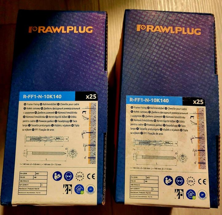 Kołek rozporowy Rawlplug 10x140mm 50 sztuk