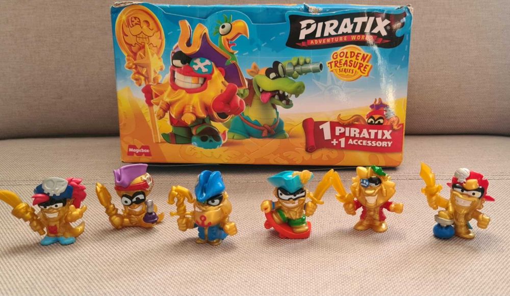 6 X figurek KAPITAN Dorados złote Piratix  Bones Ollie Deep Water Hat
