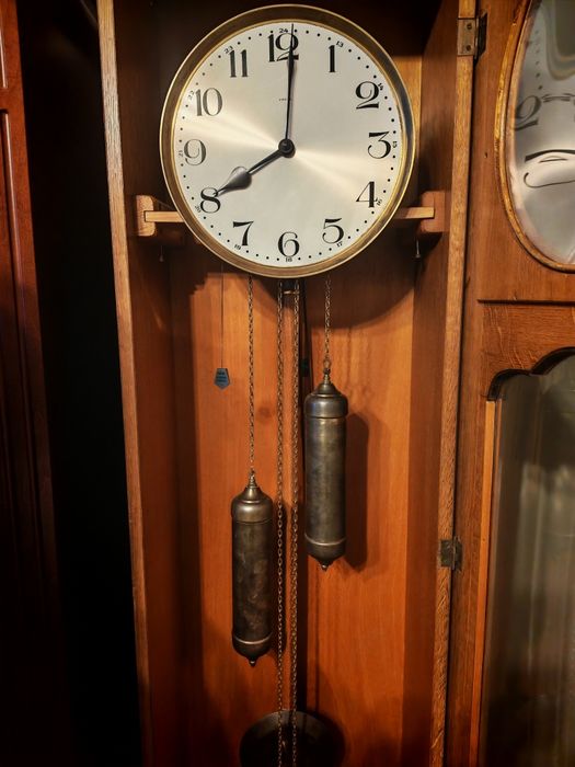 Duży zegar stojący retro, sprawny Mechanizm  Kienzle