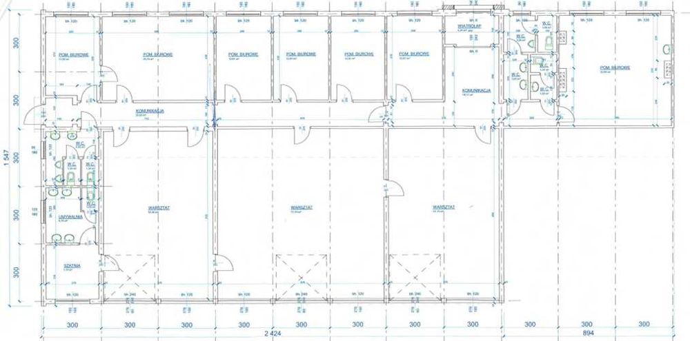 Wynajmę biuro (185 m2)  z magazynem (195 m2)