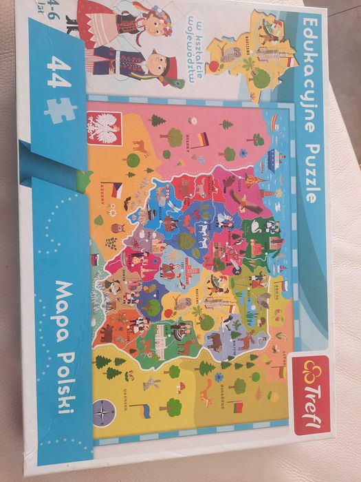 Mapa polski puzzle trefl