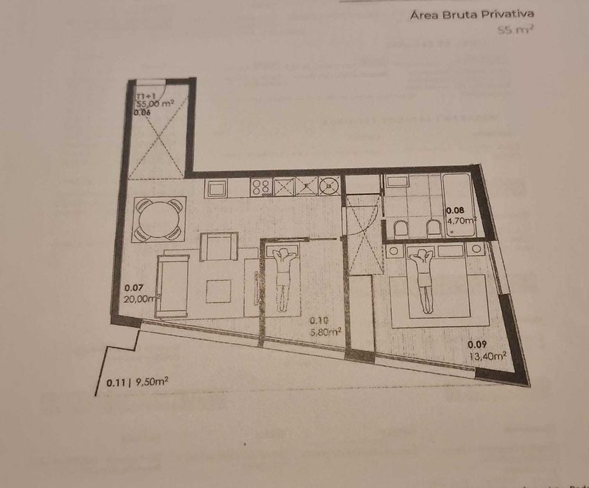 Apartamento T1+1 Novo no Centro de Canidelo, com Jardim e Paddle