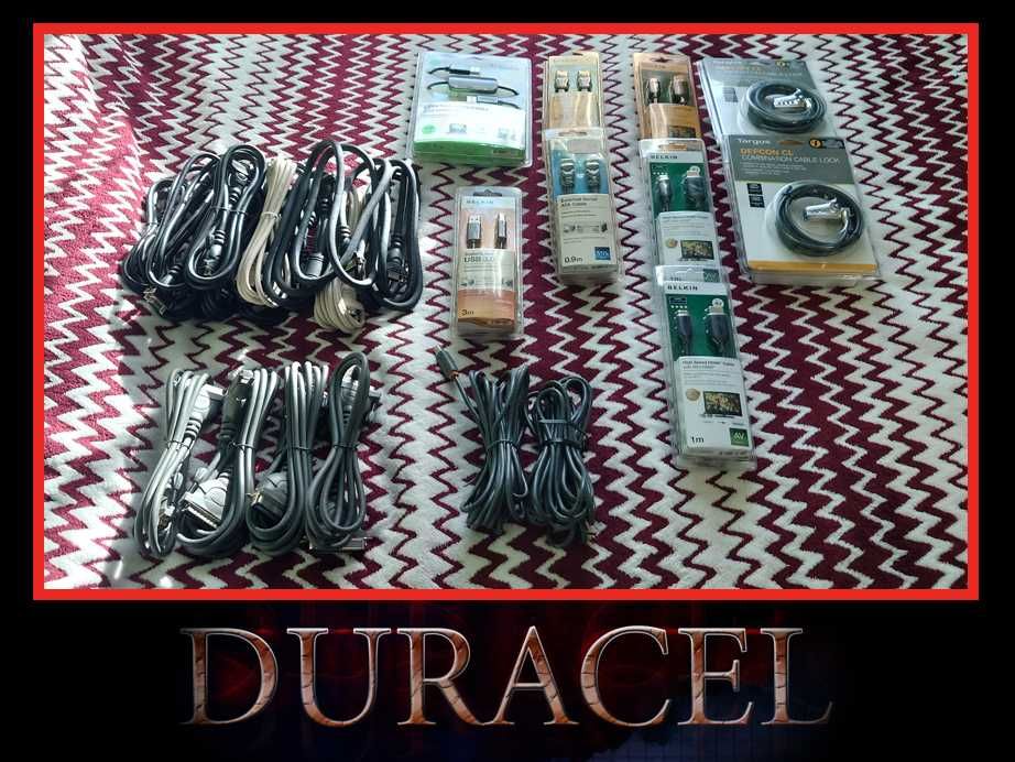 Zestaw przewodów komputerowych HDMI, USB, VGA itp.