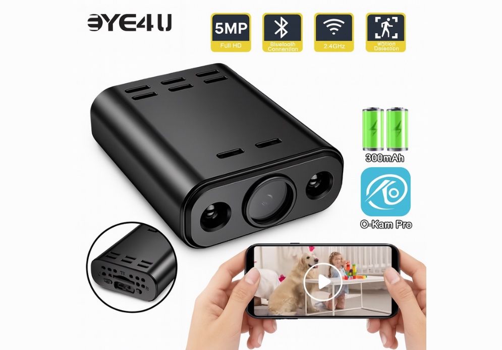 Мини Wi-Fi камера 5MP с аккумулятором и ночным видением Okam Pro