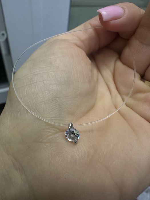 Камінець на ліскі підвіска цепочка срібло