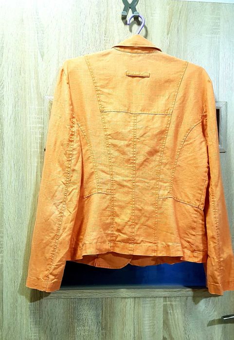 Lniany Żakiet Pomarańczowy Monari rozm. L