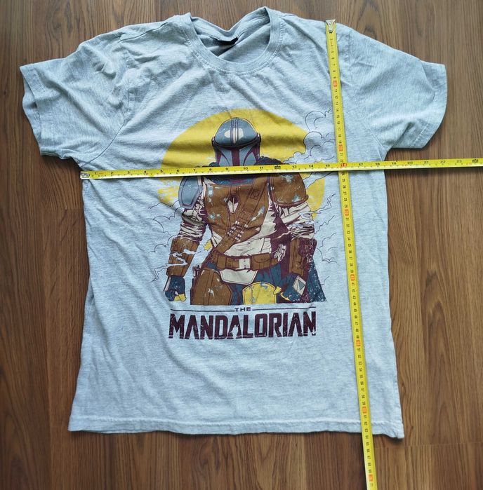Koszulka krótki rękaw, męska, szara Star Wars, Mandalorian rozmiar M