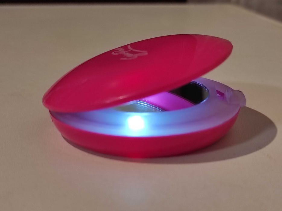 Дзеркало складане в сумочку,двостороннє з LED-підсвіткою,Gino Pollo