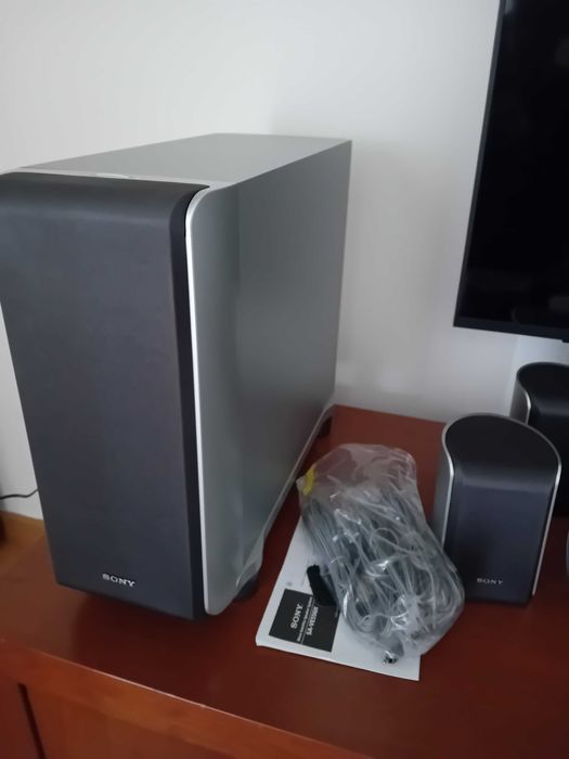 Amplificador Sony + Subwoofer Ativo Sony 150W + 6 colunas 140W cada