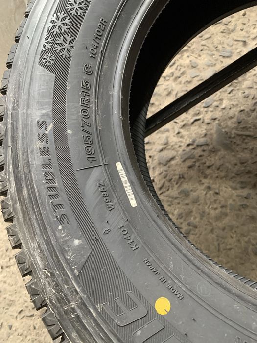 (6шт) нові 195/70R15C Bridgestone BLIZZAK W995 (104R) зимові шини