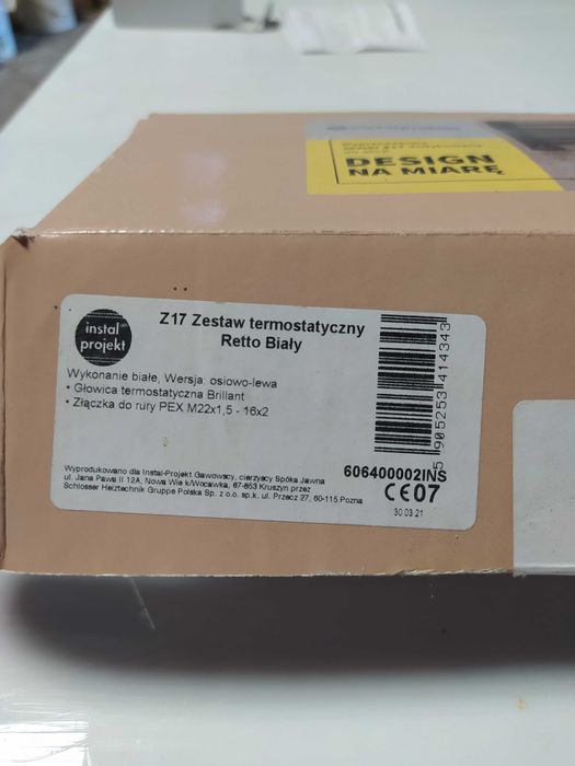 Zawór grzejnika osiowy lewy