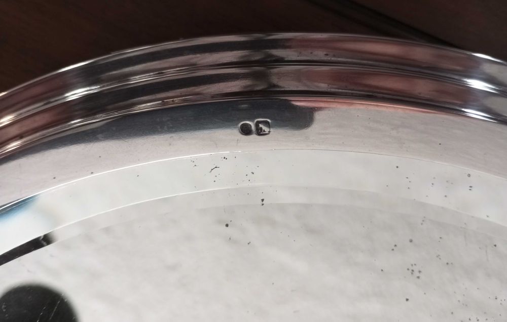 Antigo plateau Art Déco em prata Portuguesa