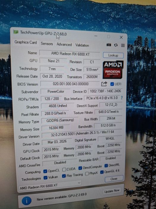 Pc AMD RX 6800XT RYZEN 5 5500 16GB RAM 3200MHZ SSD 120GB HDD 1500GB