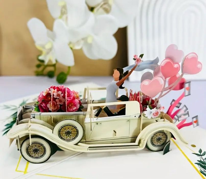 Kartka Ślubna / Weselna / Telegram Dla Młodej Pary 3D