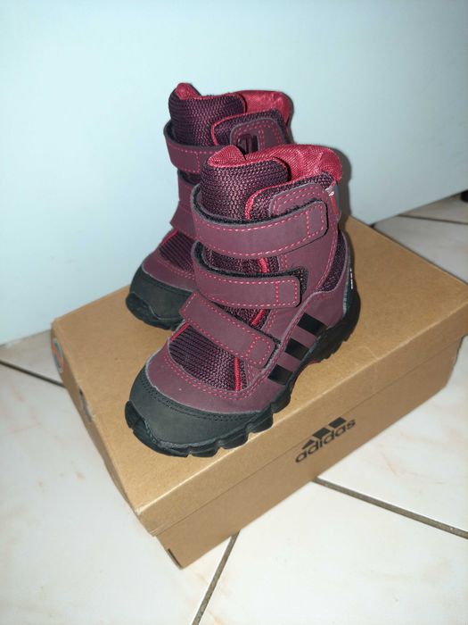 Obuwie dziecięce zimowe ADIDAS CW HOLTANNA SNOW CF I (EF2961) bordowy