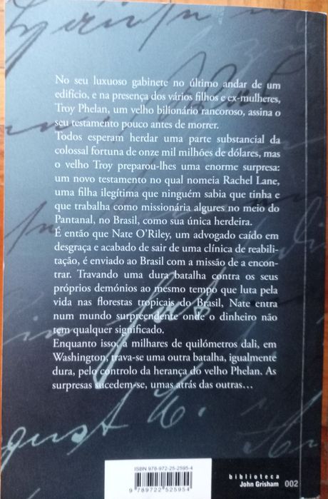 Livro "O Testamento" John Grisham