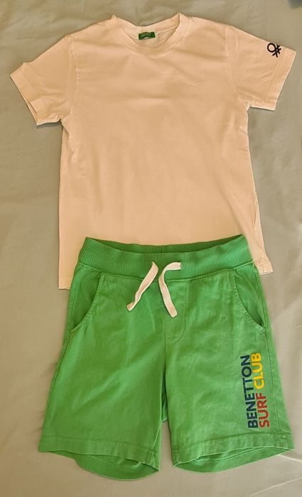 Conjunto calções e T-shirt Benetton 7/8 anos