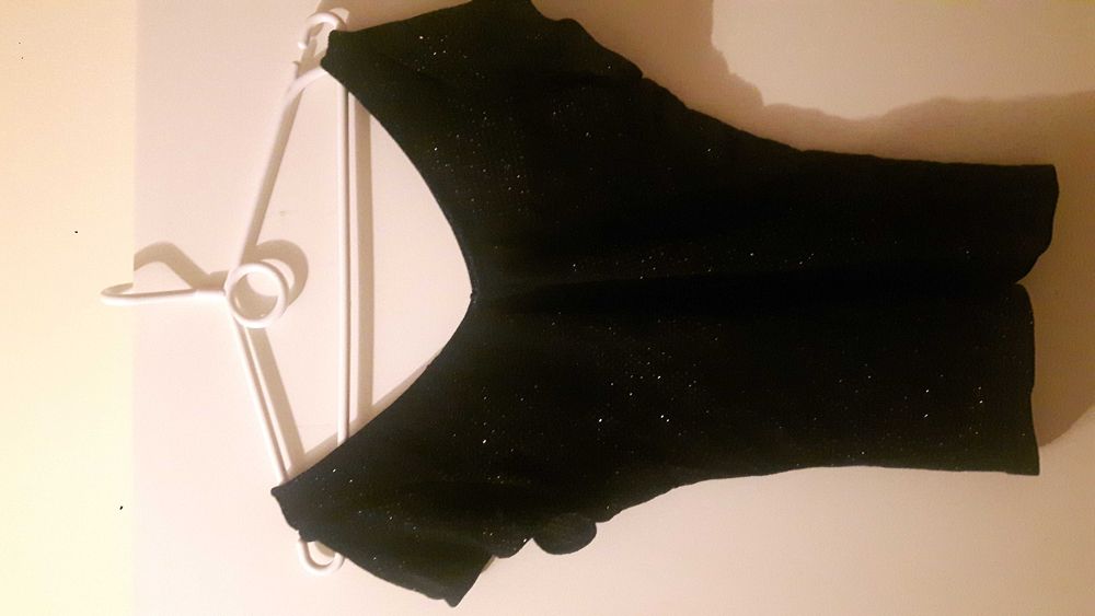 Bluzka czarna brokat Sylwester świecąca na imprezę S, M 36, 38