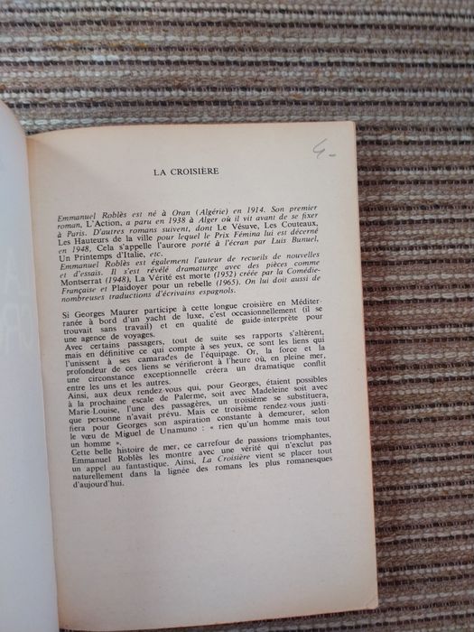 La croisière.  Portes incluídos