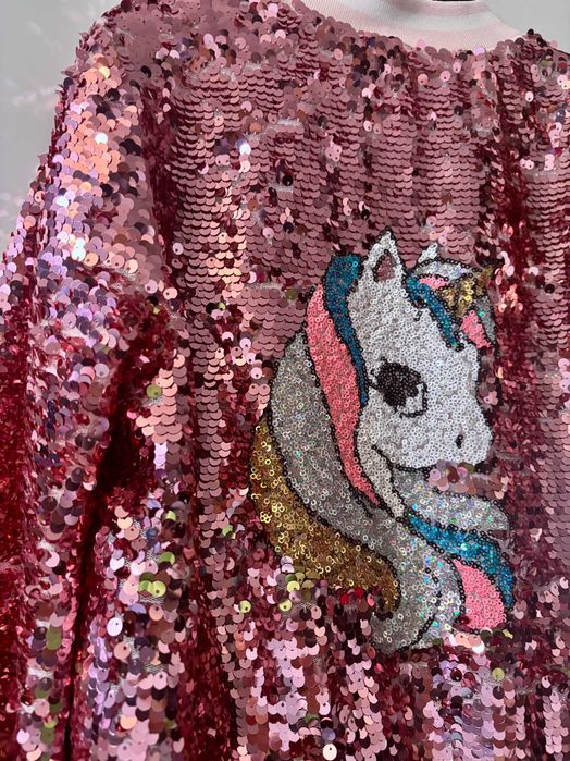 UNICORN , JEDNOROŻEC bluza z cekinami HM