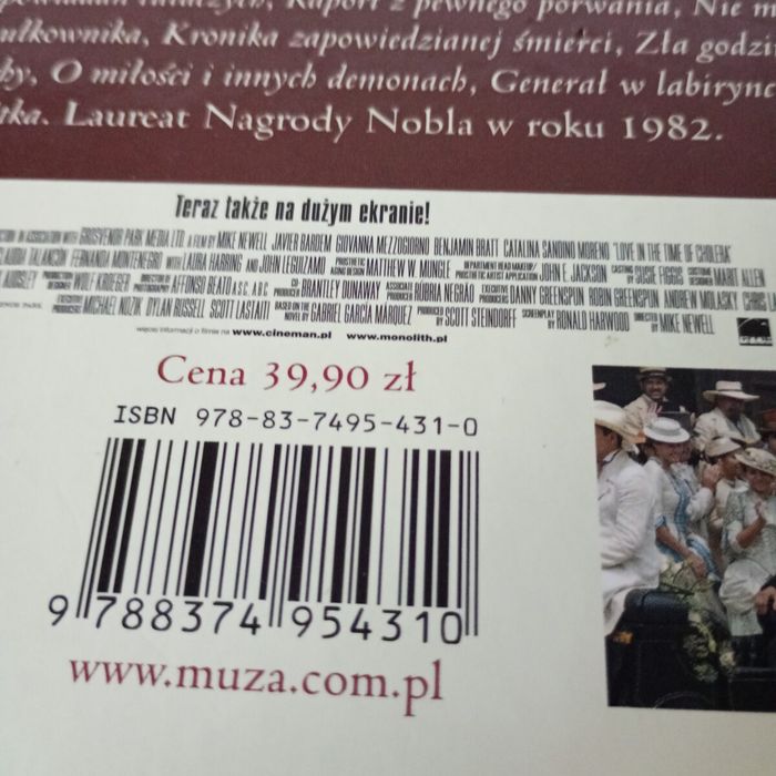 Miłość w czasach zarazy. Gabriel Garcia Marquez