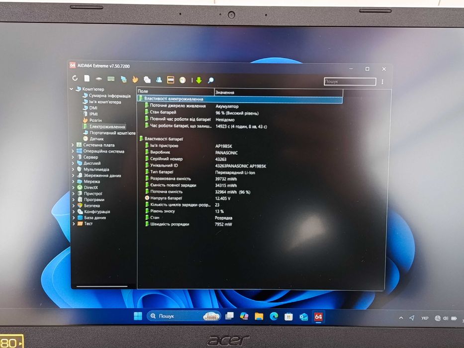 Acer Aspire 3 (IPS+i3-1115G4+8GB+SSD NVMe 512GB) новий ноутбук