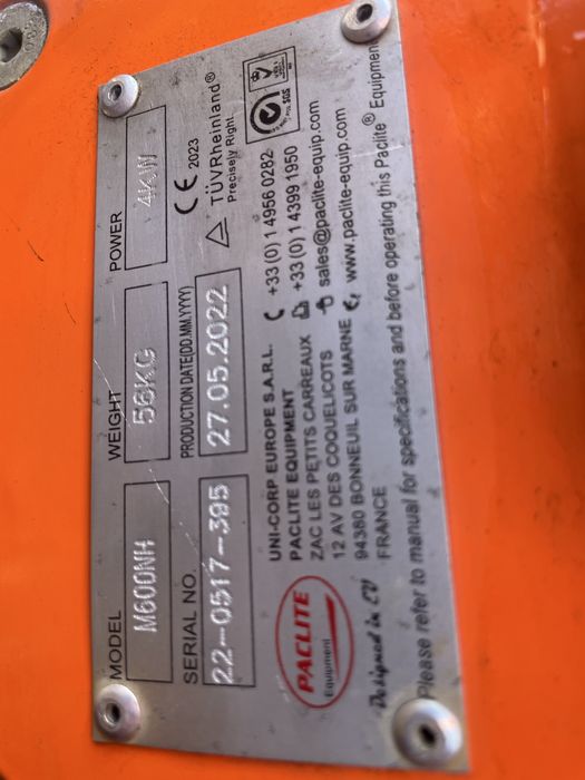 Zacieraczka do betonu wylewek PACLITE M600 nowe i uzyte 1raz OKAZJA 60