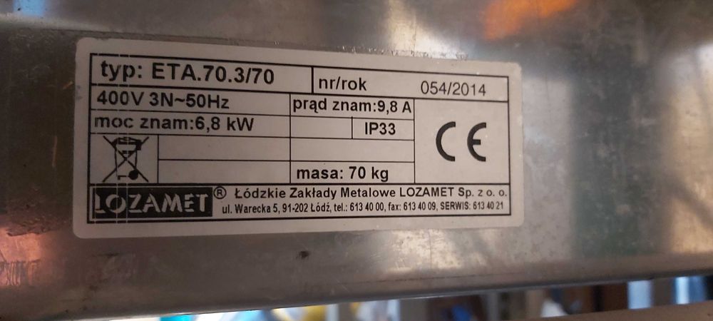 Płyta grillowa elektryczna LOZAMET ETA 70