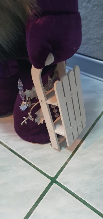 Krasnale, skrzaty ręcznie szyte duże świąteczne, zimowe 2 sztuki nowe