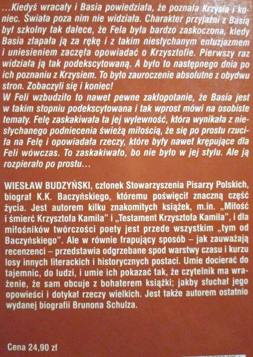 Taniec z Baczyńskim. Wiesław Budzyński. historia miłości..