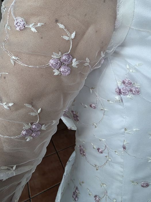Vestido de Noiva Vintage da Veste Couture c/ Véu e Saiote