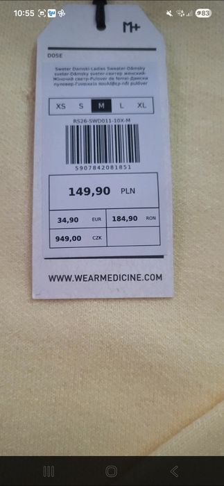 Sweterek żółty Medicine