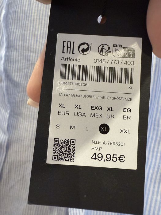 Сорочка НОВА MASSIMO DUTTI 100% льон XL