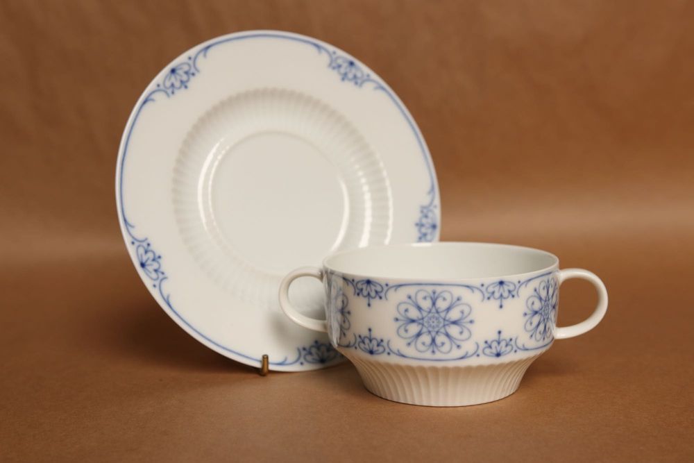 6x bulionówka Bavaria Kaiser porcelana Indisch Blau