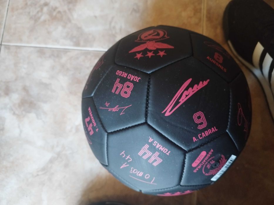 Bola oficial do Benfica, autografada, nova