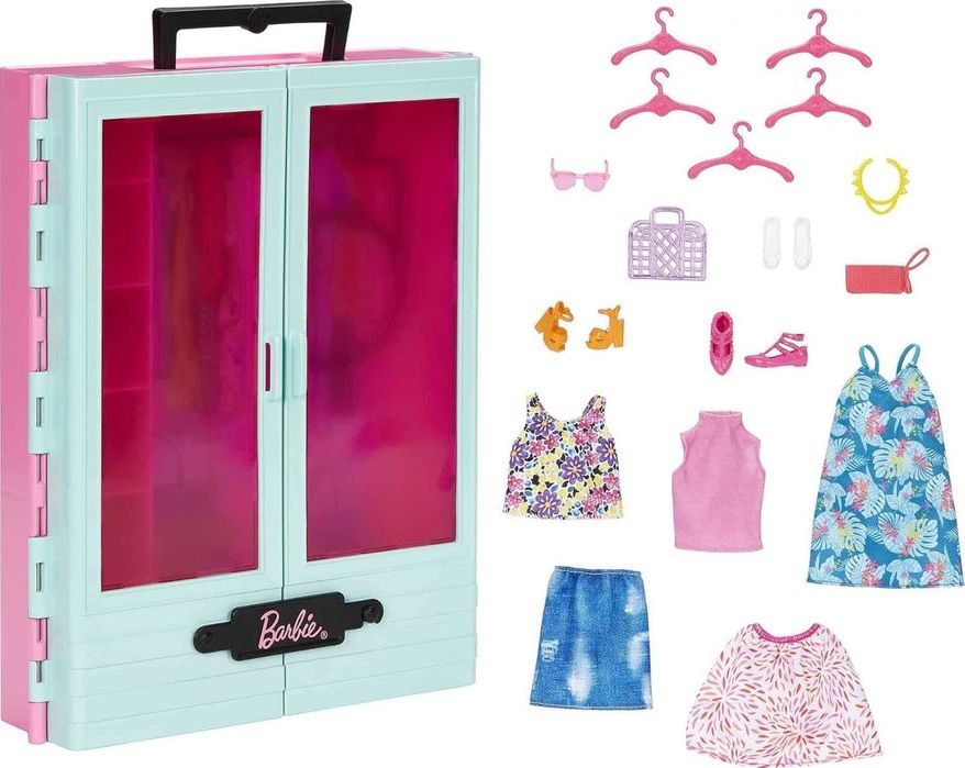 Ігровий набір Барбі Шафа з одягом і аксесуарами Оригінал Barbie Closet