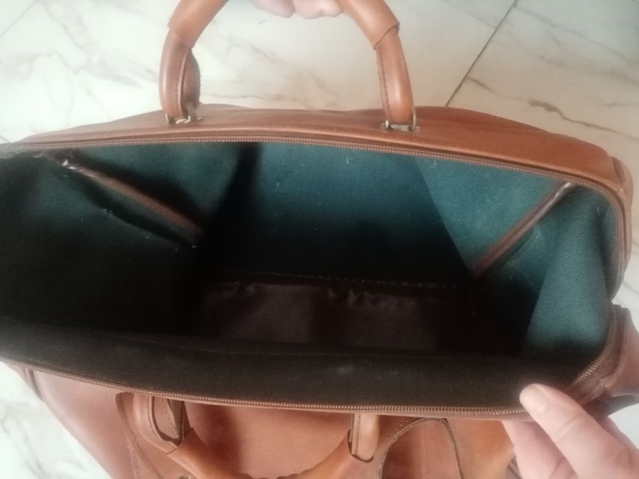 Сумка-саквояж шкіряна ретро вінтаж