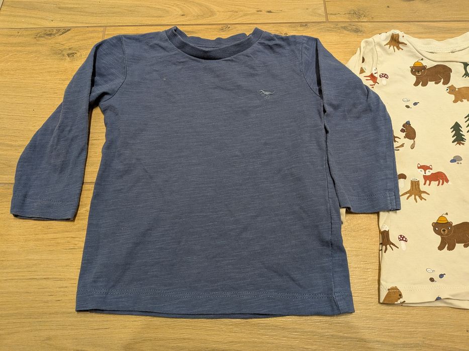 Next 74 80 H&M bluzka długi rękaw 3 szt zestaw  bluzeczka dla chłopca