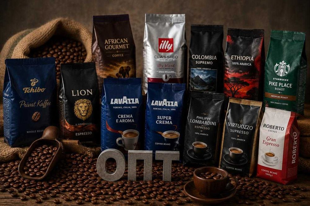 Кава в зернах гурт з європи ! Кофе кава Большой выбор: Movenpick, Lavazza, illy, Rioba, Starbucks.
