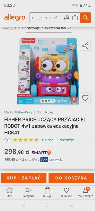 Edukacyjny robot Fischer Price