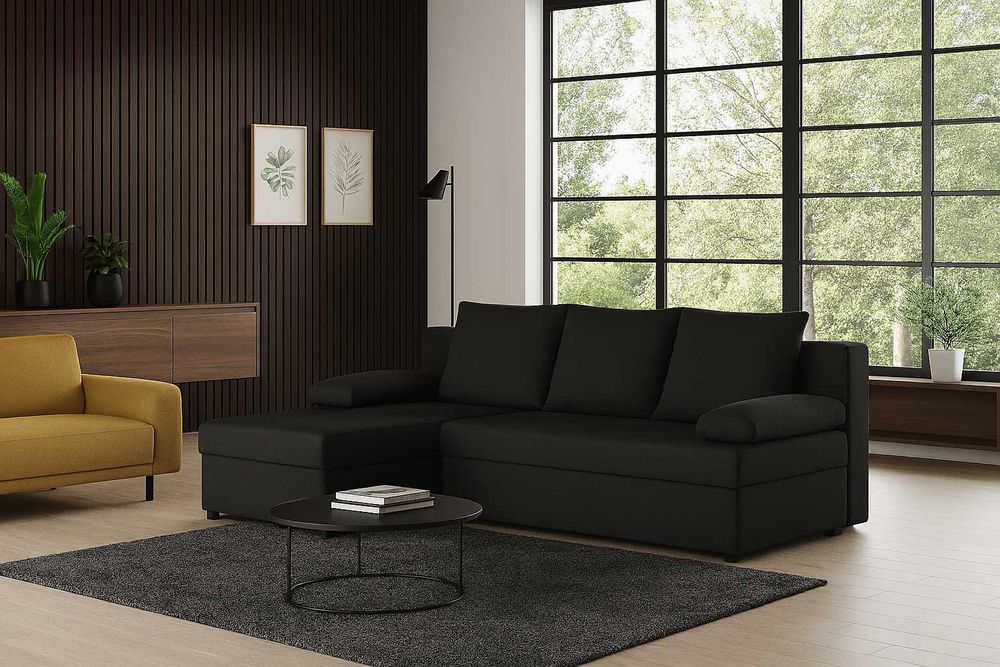 Narożnik Do Salonu BOSS Kanapa Sofa Rozkładana 2 Pojemniki Na Pościel