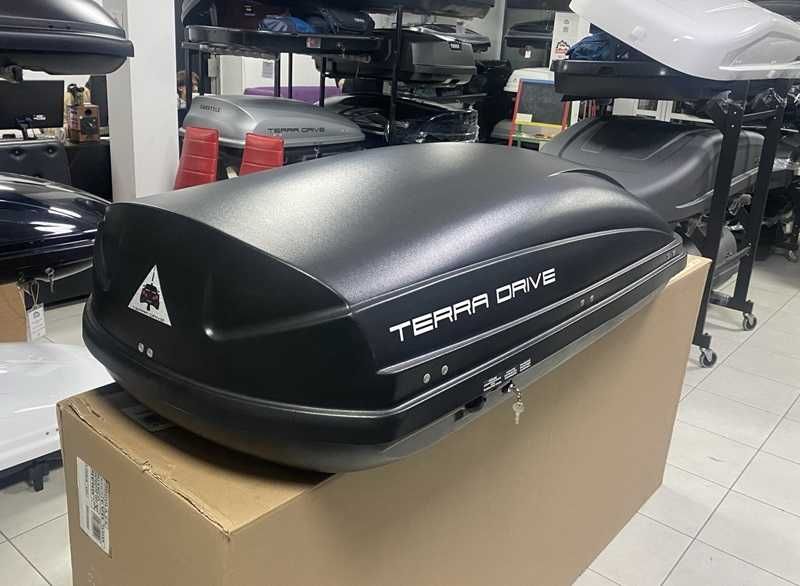 Автобокс Terra Drive 440л сірий чорний 175*85*44 см БВ вживаний