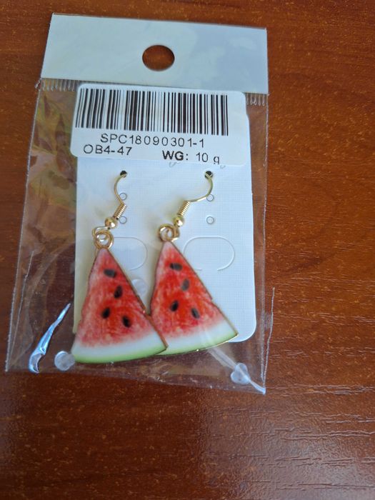 Сережки у вигляді кавунчиків