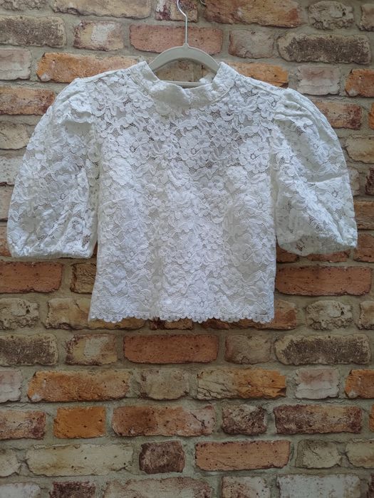 Elegancka bluzka z koronki, koronkowa